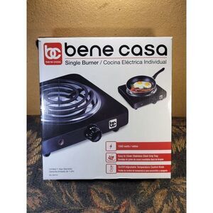 Bene Casa Single Coil Electric Burner in Black
